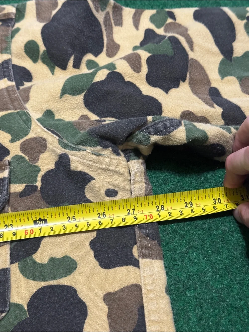 Woolrich Duck Camo Chamois Button Up Flannel Vintage 80s 90s XXL Shirt